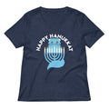 Happy Hanukkat Women's V-Neck Tee