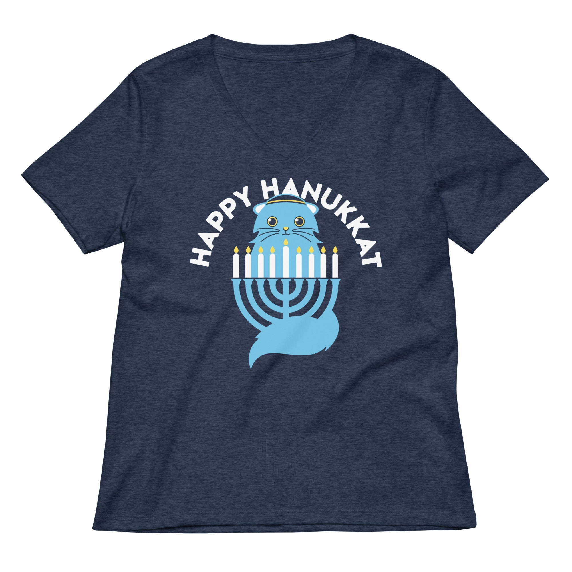 Happy Hanukkat Women's V-Neck Tee
