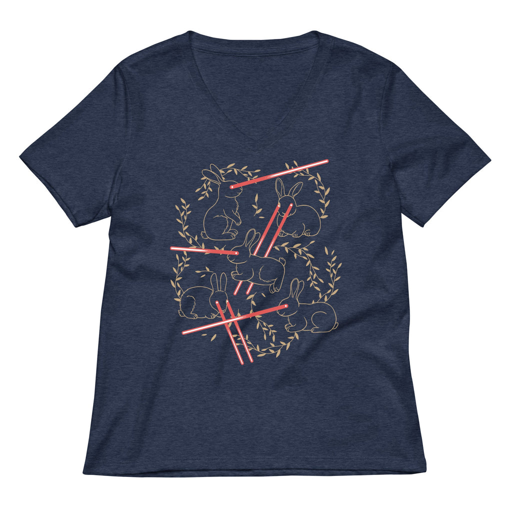 Laser Buns Women's V-Neck Tee