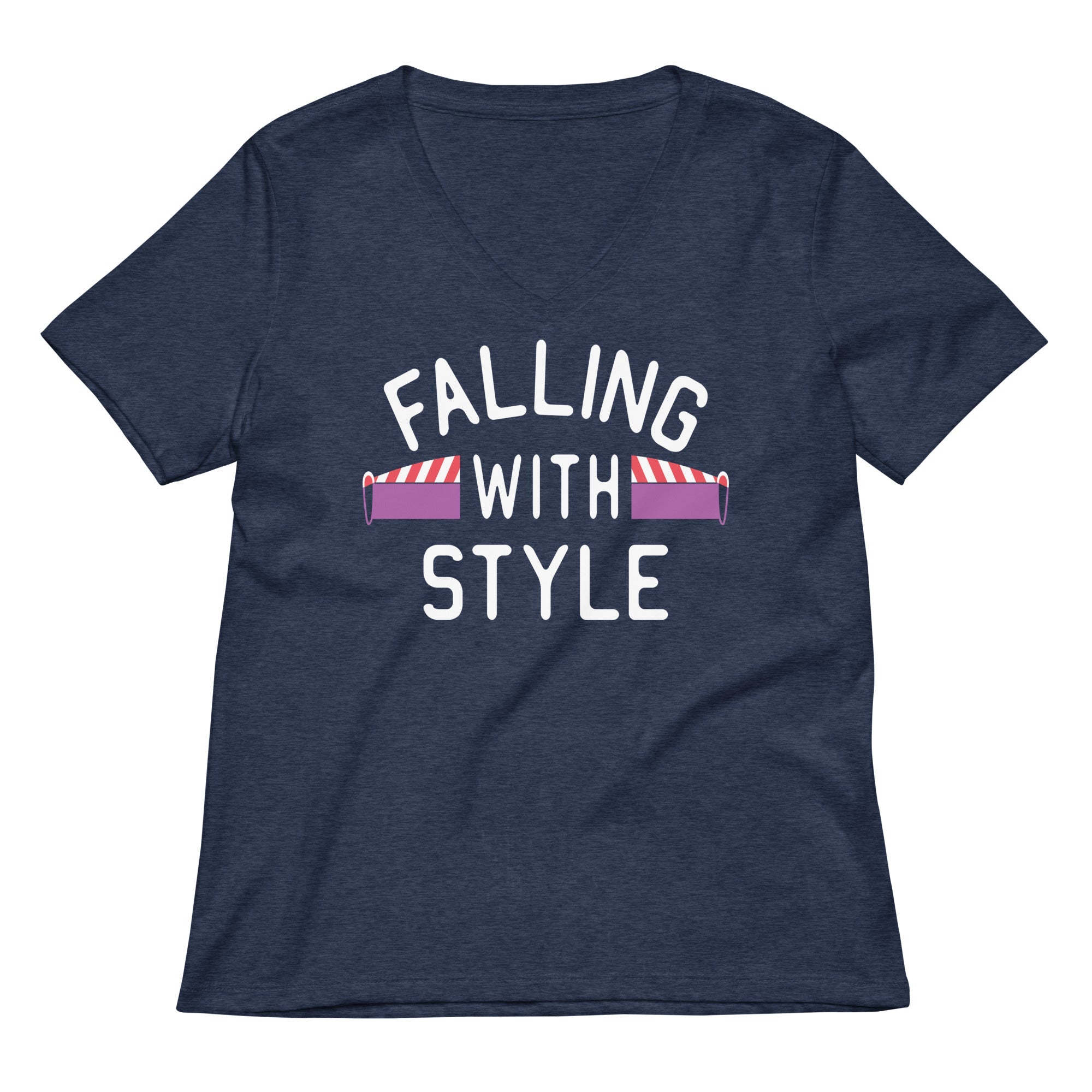 Falling With Style Women's V-Neck Tee