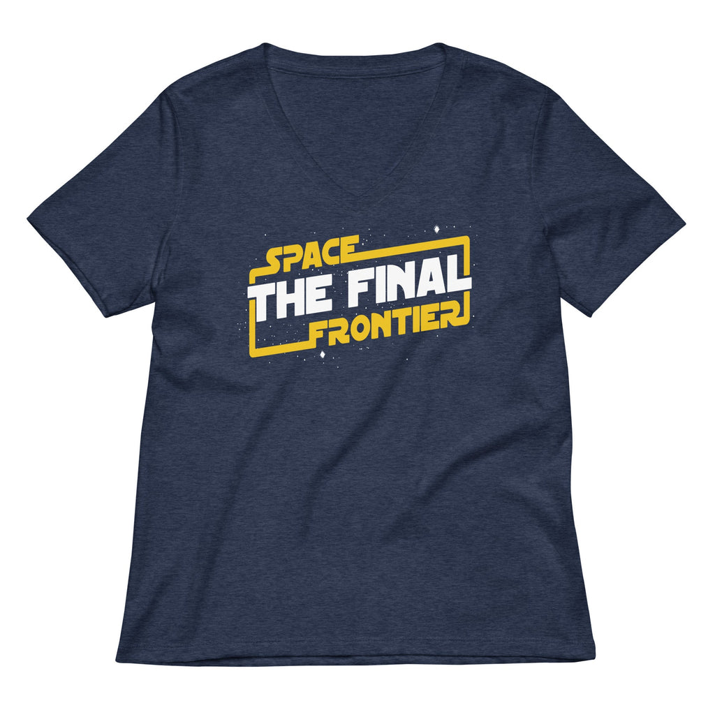 Space The Final Frontier Women's V-Neck Tee