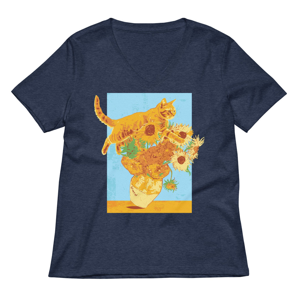 Van Gogh's Cat Women's V-Neck Tee