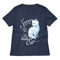 Sorry I Can't Go I'm An Indoor Cat Women's V-Neck Tee