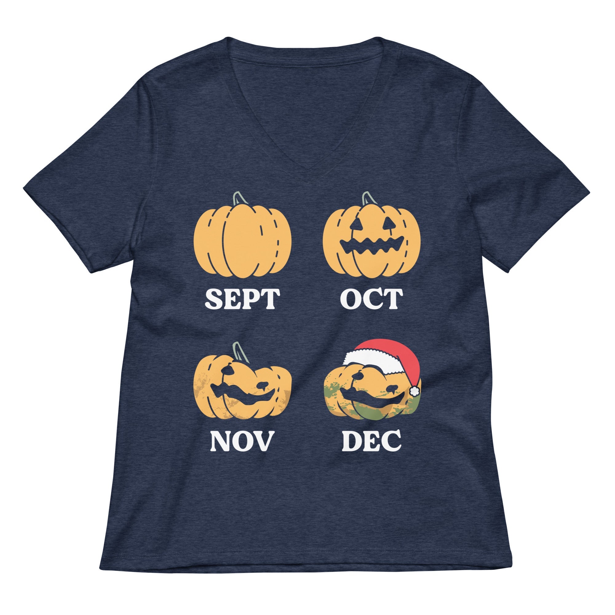 Pumpkin Months Women's V-Neck Tee