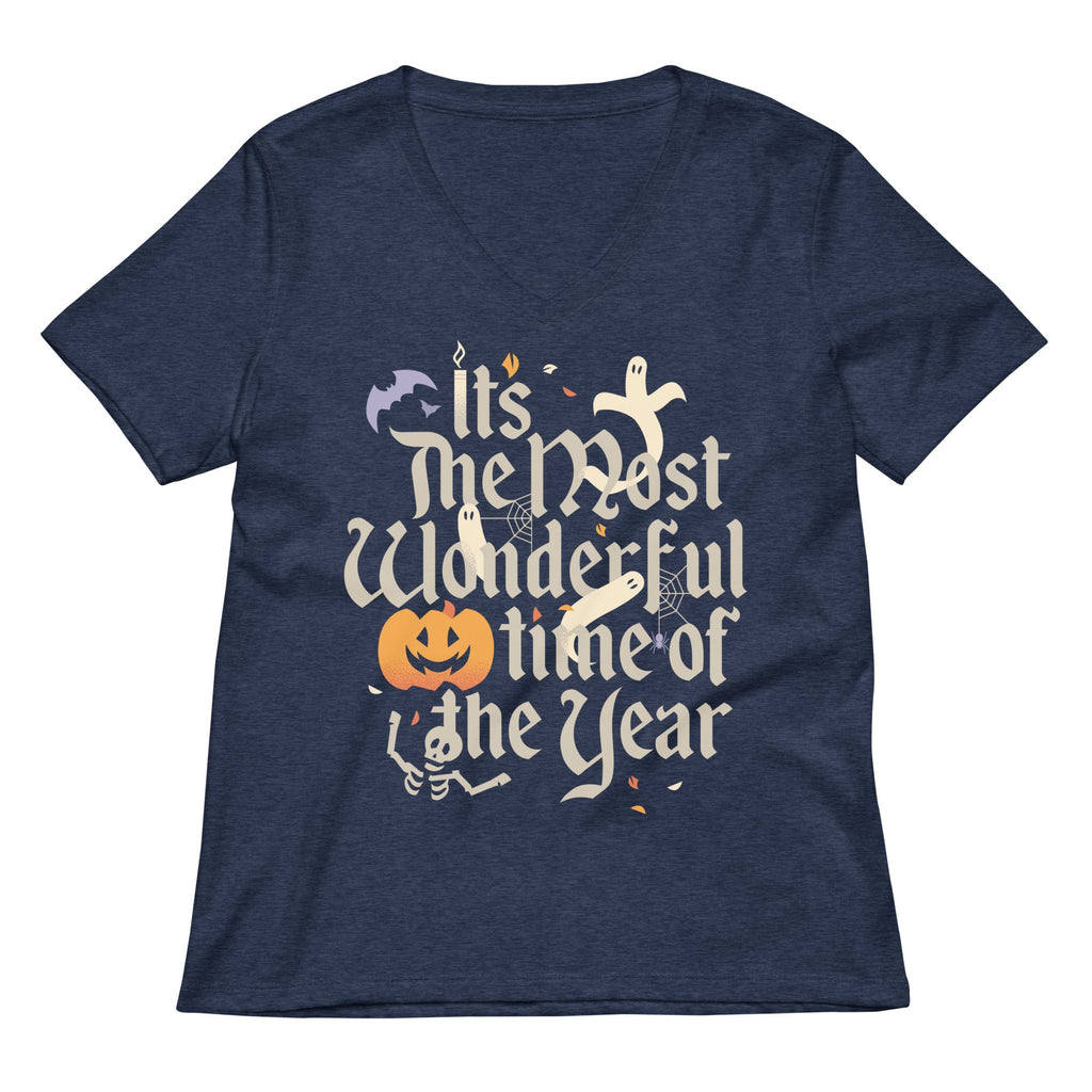 It's The Most Wonderful Time Of The Year Halloween Women's V-Neck Tee