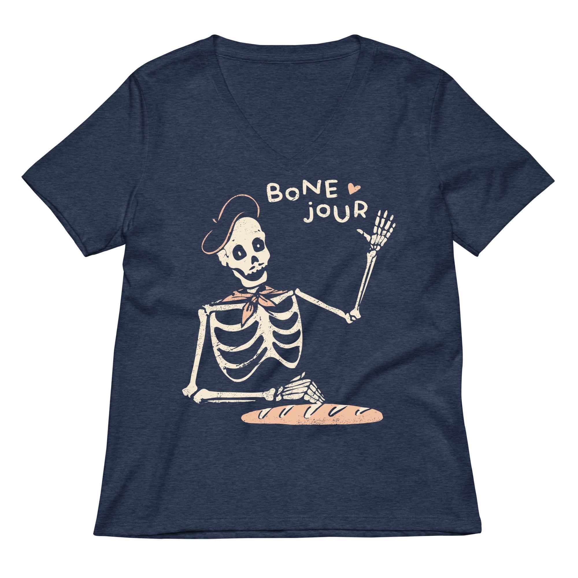Bone Jour Women's V-Neck Tee