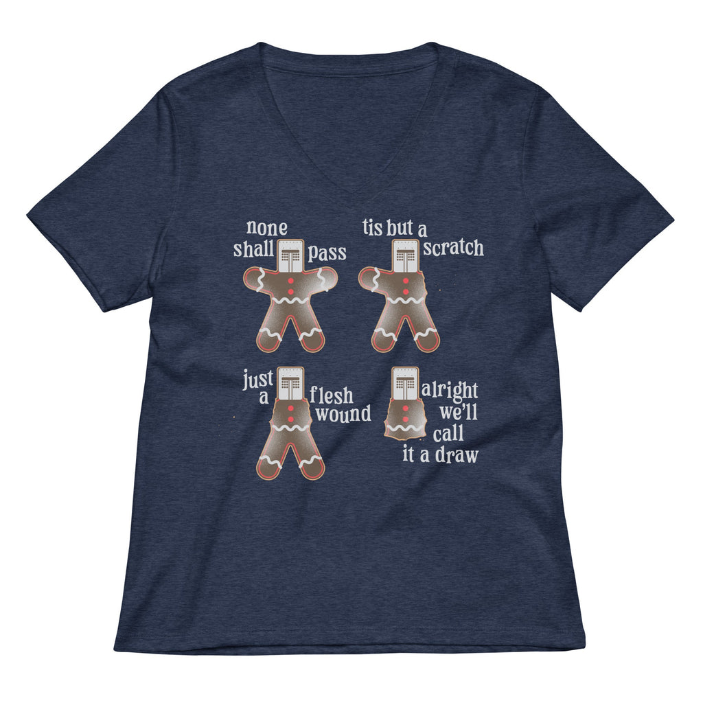 Alright We'll Call It A Draw Gingerbread Women's V-Neck Tee