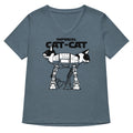 Cat-Cat Women's V-Neck Tee