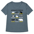 Animals Of The World Women's V-Neck Tee