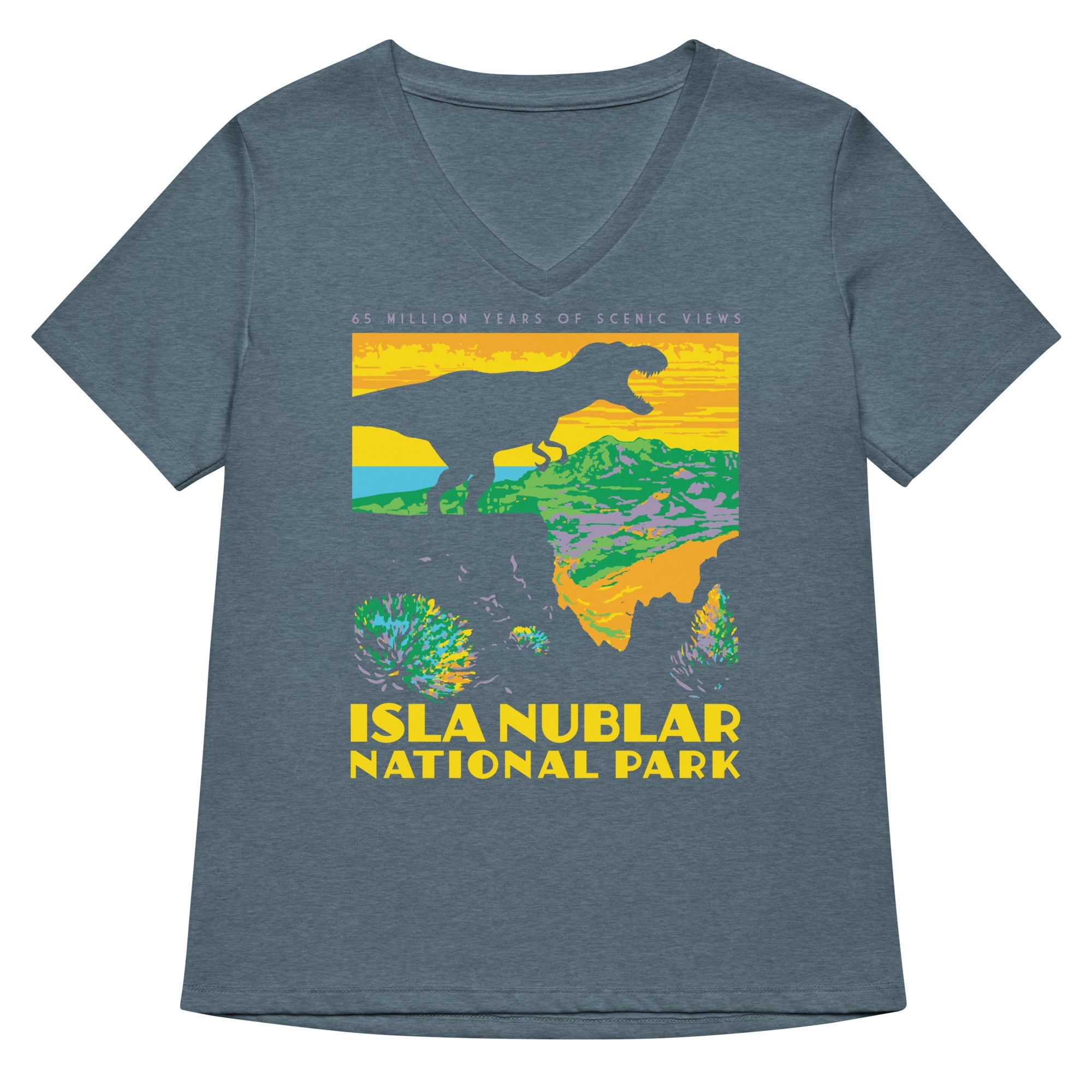 Isla Nublar National Park Women's V-Neck Tee