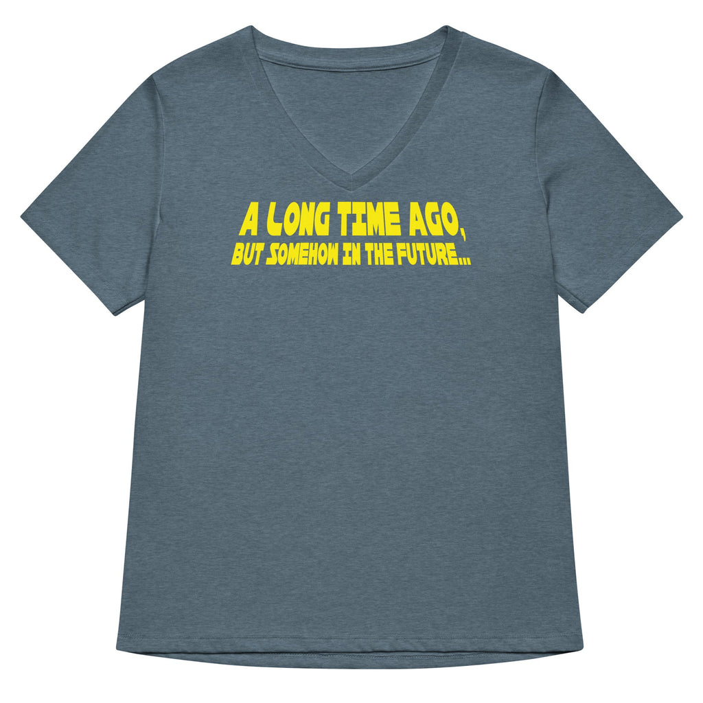 A Long Time Ago, But Somehow In The Future Women's V-Neck Tee