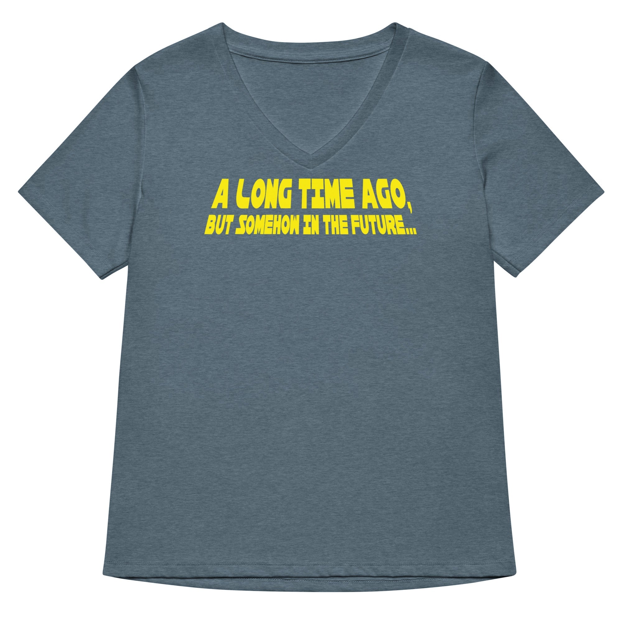 A Long Time Ago, But Somehow In The Future Women's V-Neck Tee