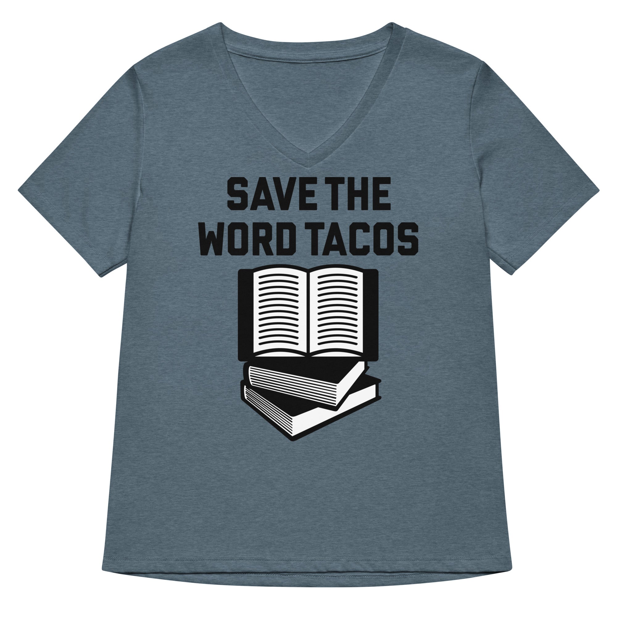 Save The Word Tacos Women's V-Neck Tee