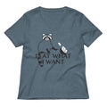 I Eat What I Want Women's V-Neck Tee