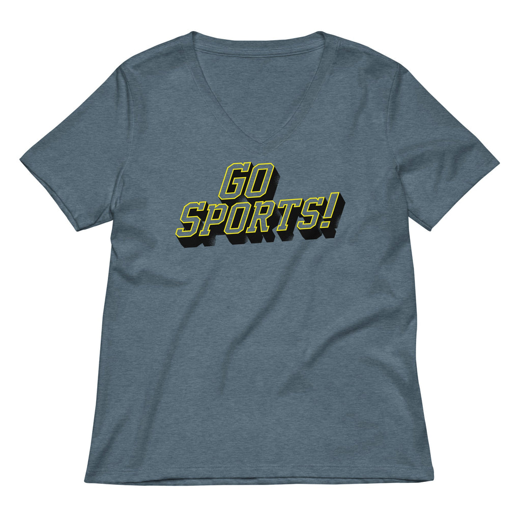 Go Sports! Women's V-Neck Tee
