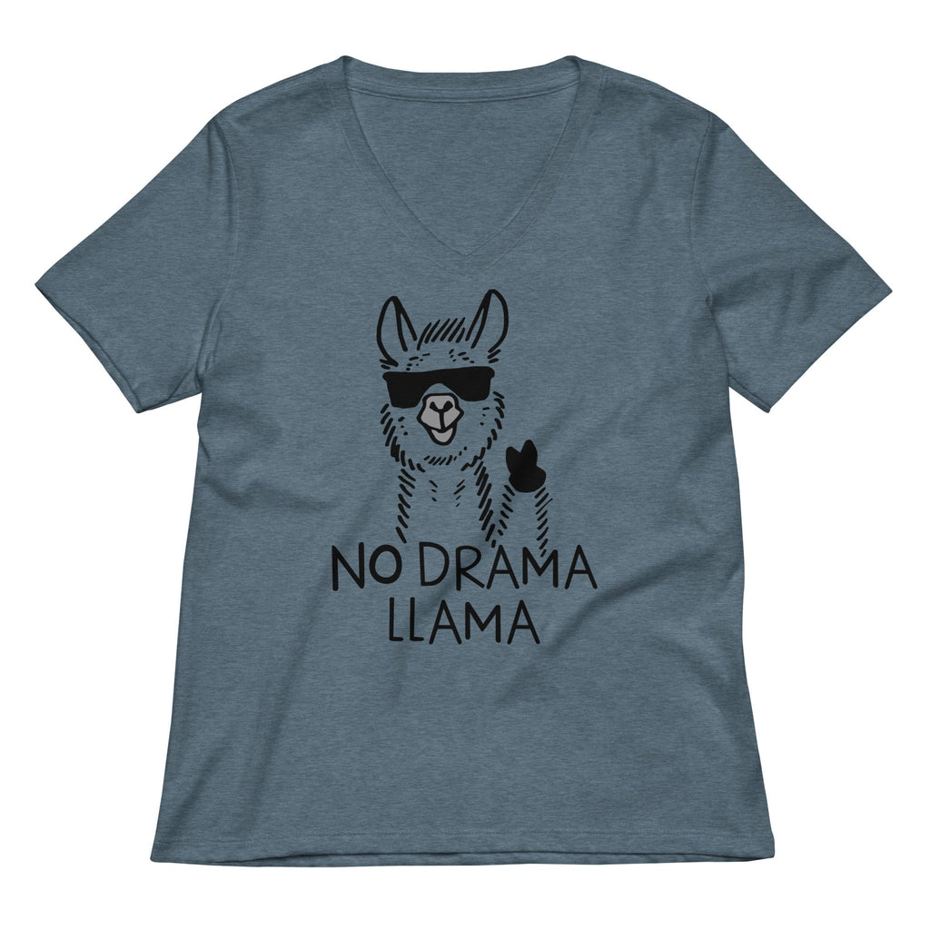 No Drama Llama Women's V-Neck Tee