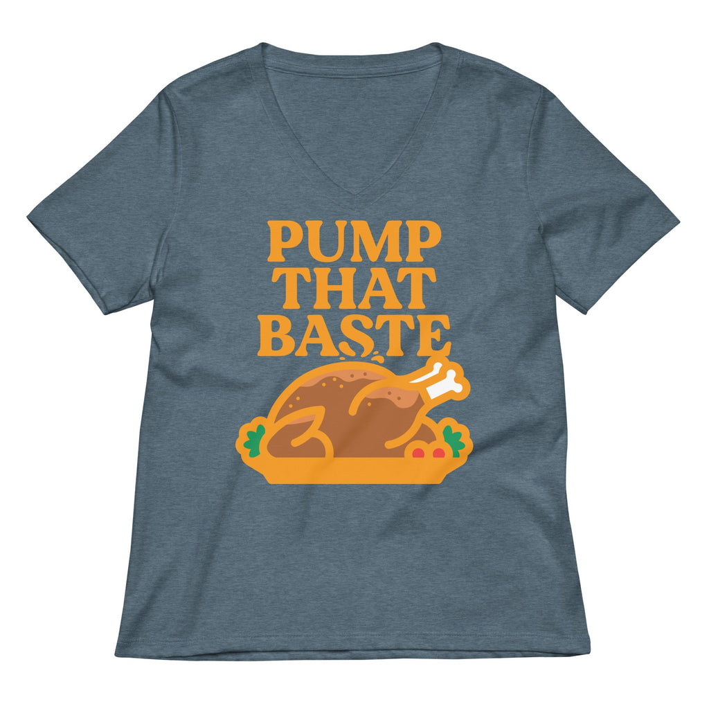 Pump That Baste Women's V-Neck Tee