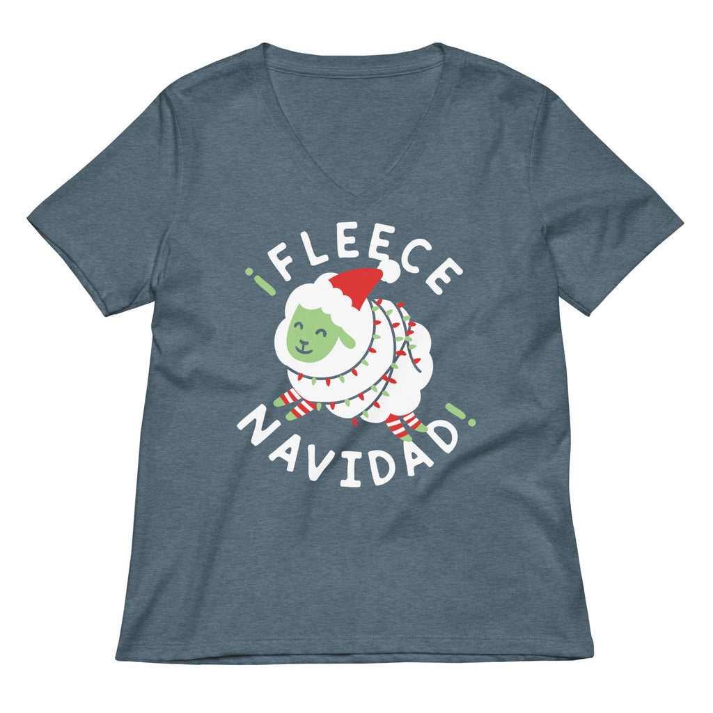 ¡Fleece Navidad! Women's V-Neck Tee