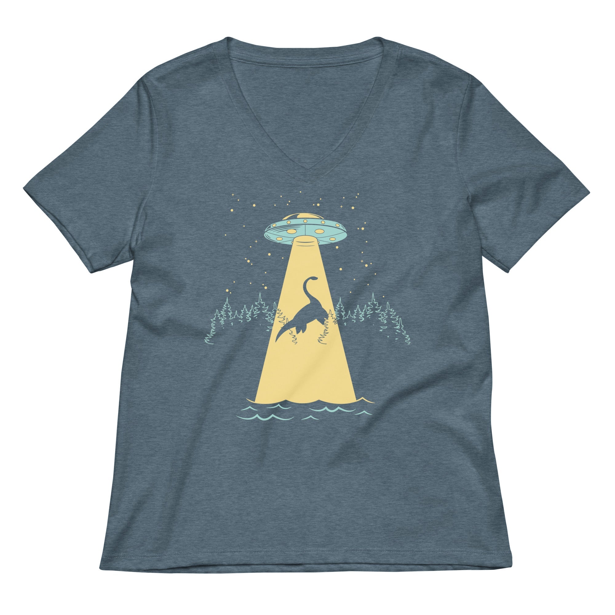 Nessie Abduction Women's V-Neck Tee