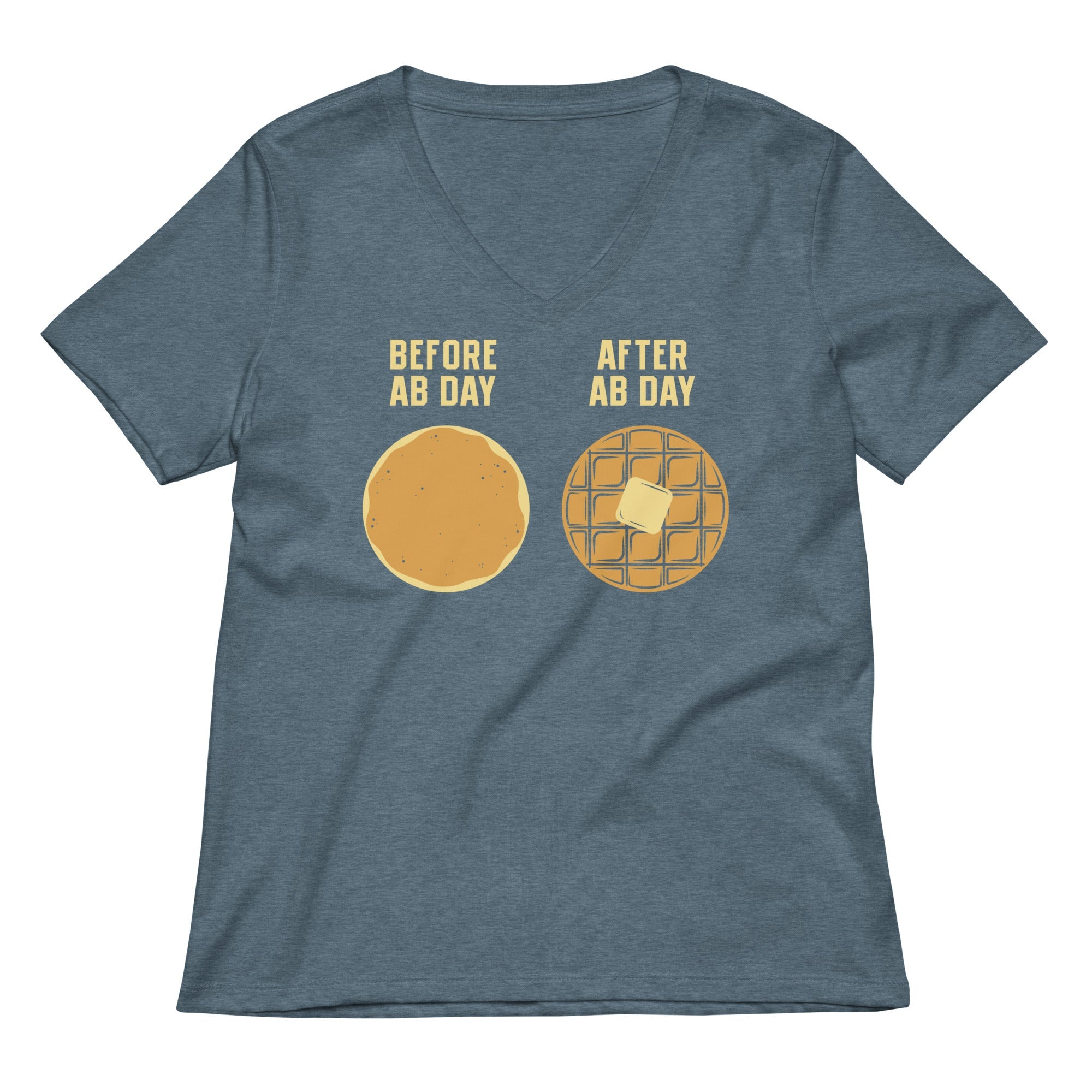 Before Ab Day After Ab Day Women's V-Neck Tee