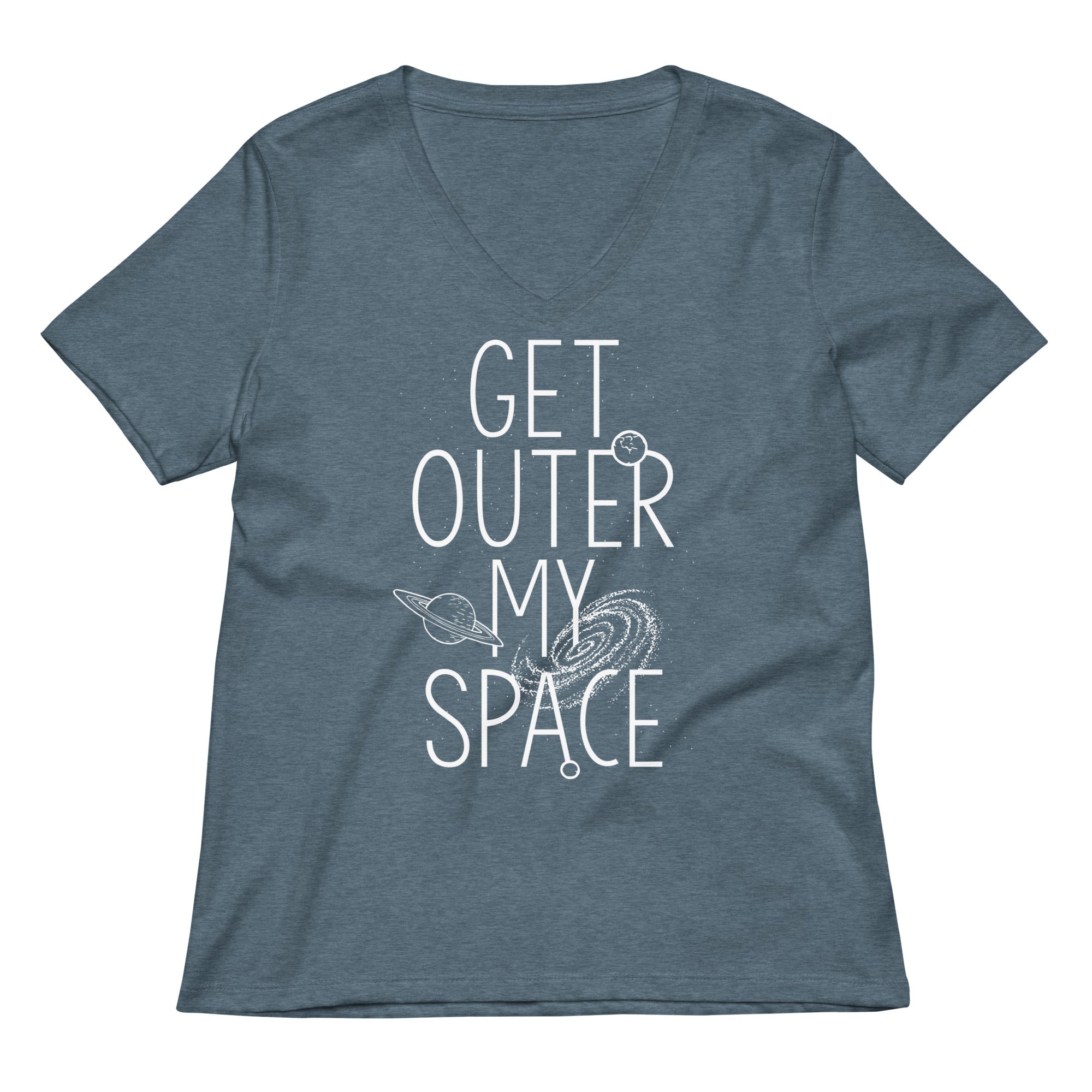 Get Outer My Space Women's V-Neck Tee