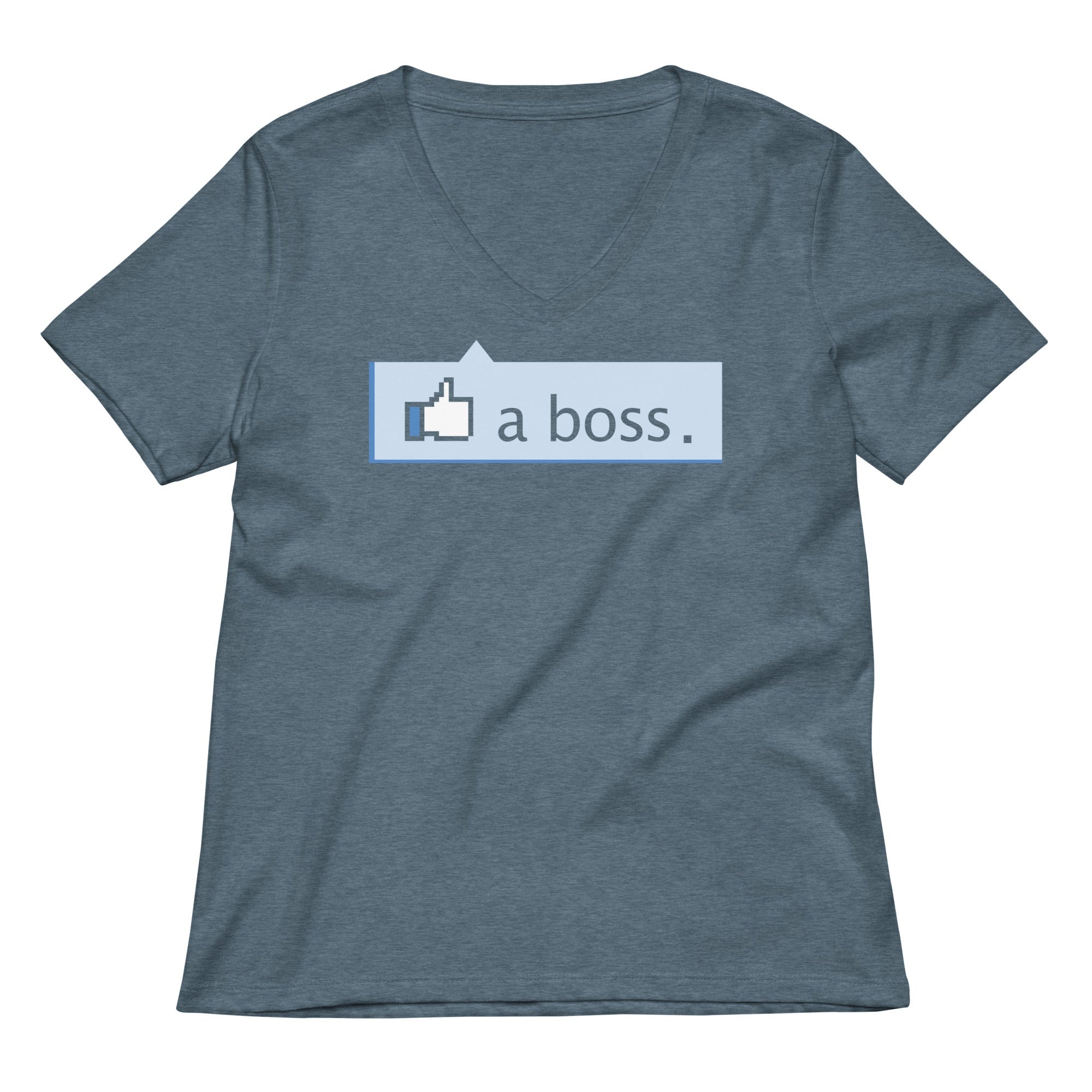 Like A Boss Thumbs Up Women's V-Neck Tee