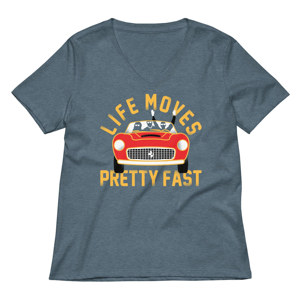 Life Moves Pretty Fast Women's V-Neck Tee