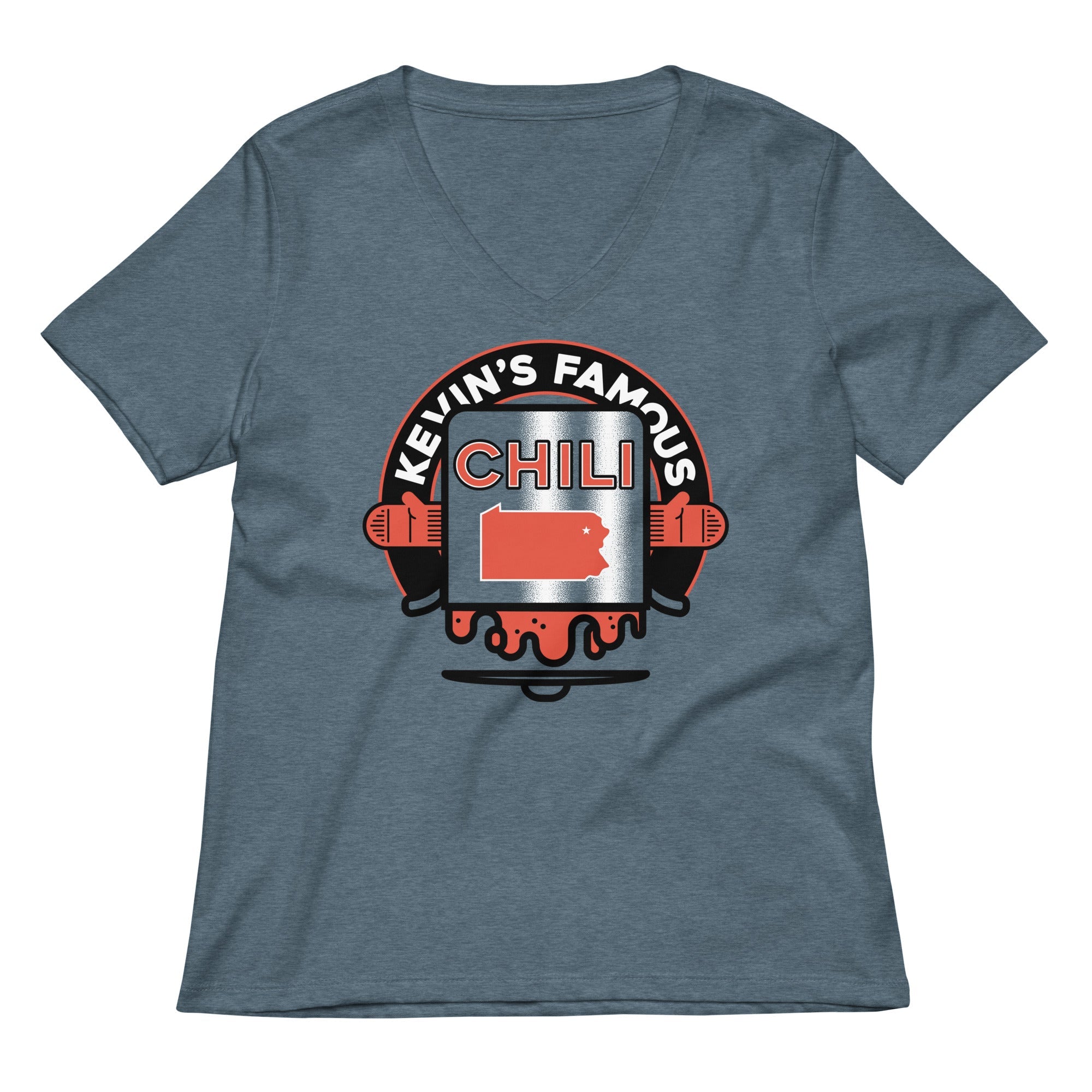 Kevin's Famous Chili Women's V-Neck Tee