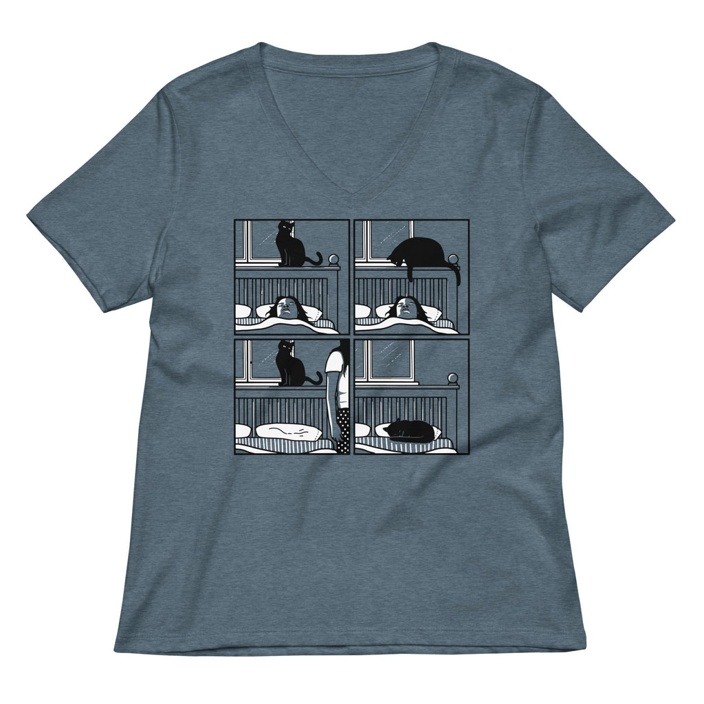 Cat Tap Women's V-Neck Tee