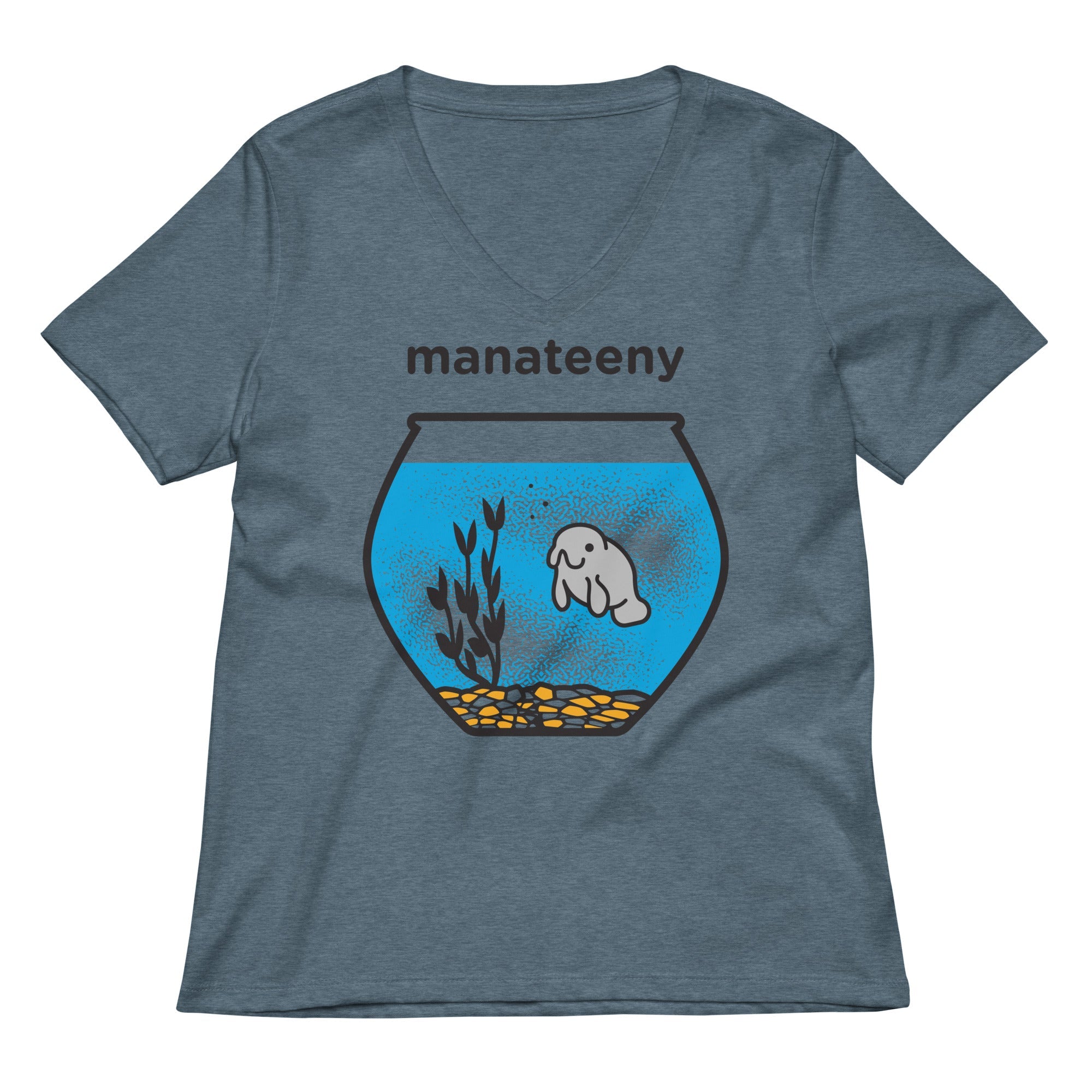 Manateeny Women's V-Neck Tee