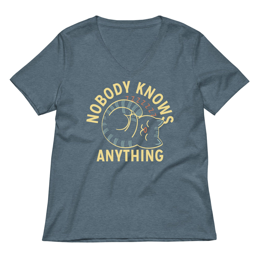 Nobody Knows Anything Women's V-Neck Tee