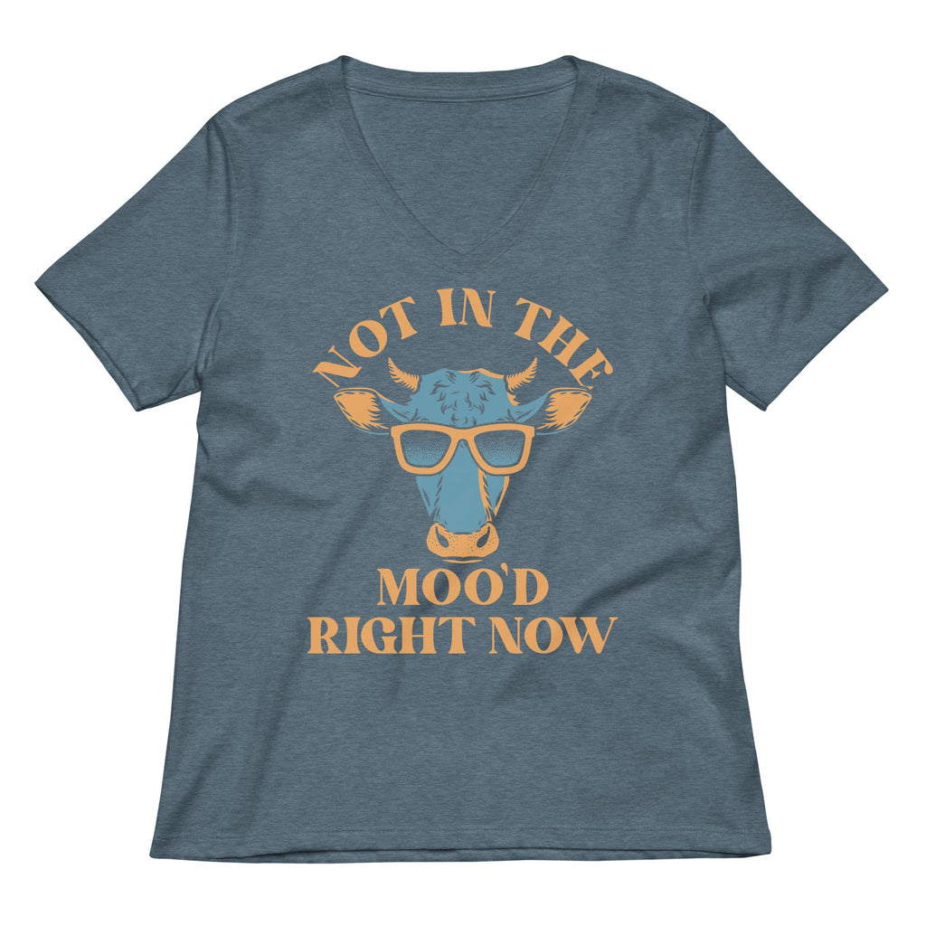 Not In The Moo'd Right Now Women's V-Neck Tee