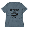When I Grow Up I Wanna Be A Dinosaur Women's V-Neck Tee