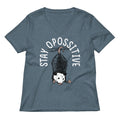 Stay Opossitive Women's V-Neck Tee