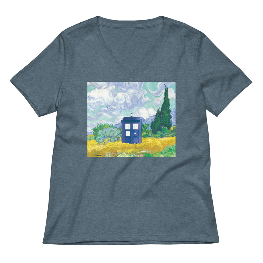 Visiting Van Gogh Women's V-Neck Tee