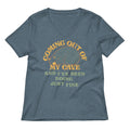 Coming Out Of My Cave And I've Been Doing Just Fine Women's V-Neck Tee