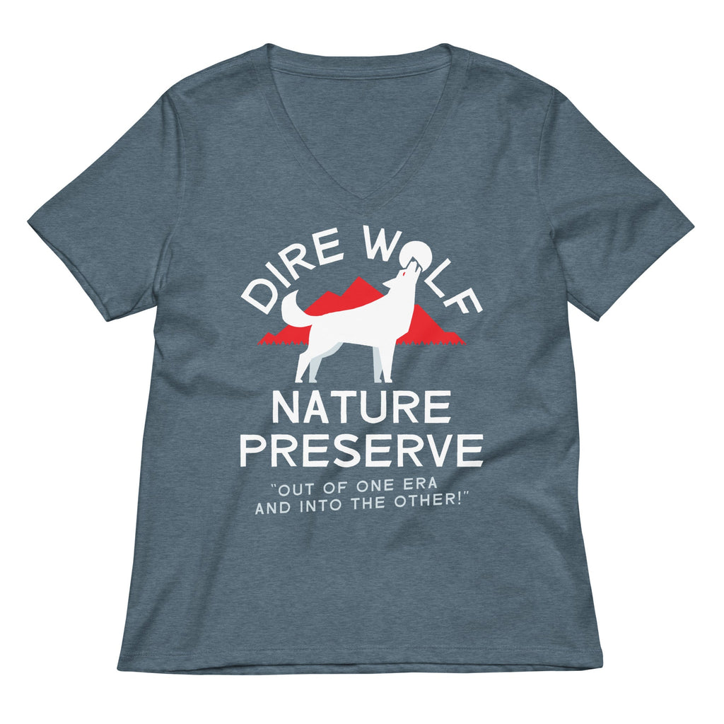 Dire Wolf Nature Preserve Women's V-Neck Tee