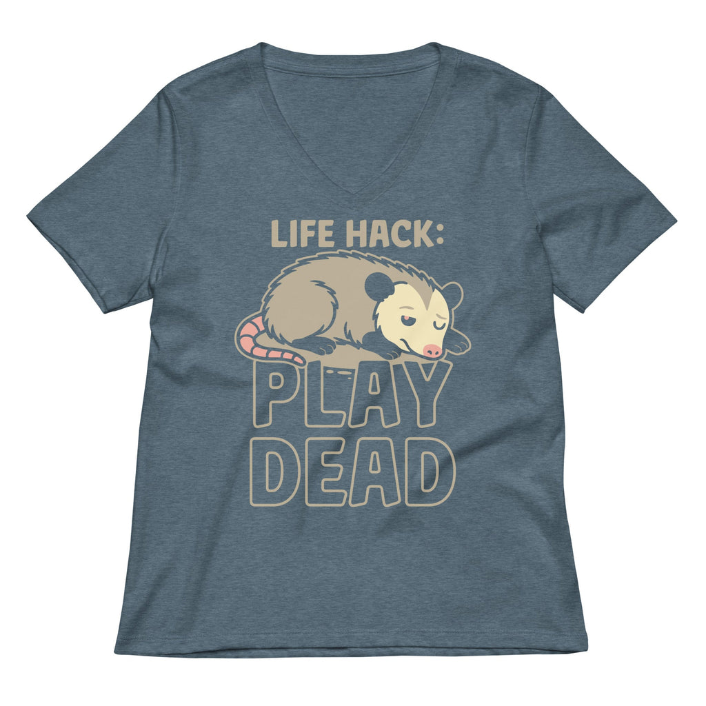 Life Hack Play Dead Women's V-Neck Tee
