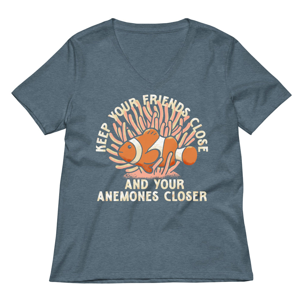 Keep Your Friends Close And Your Anemones Closer Women's V-Neck Tee