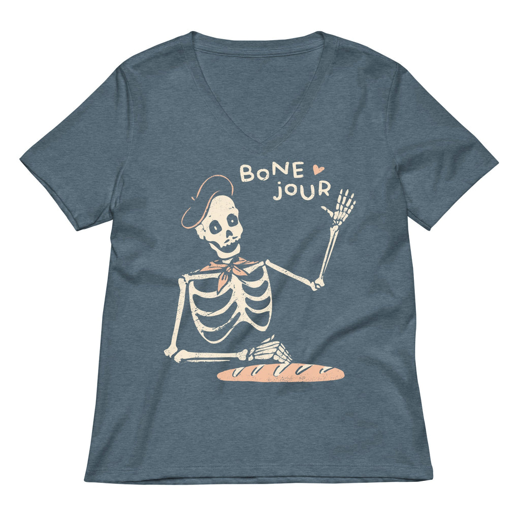 Bone Jour Women's V-Neck Tee