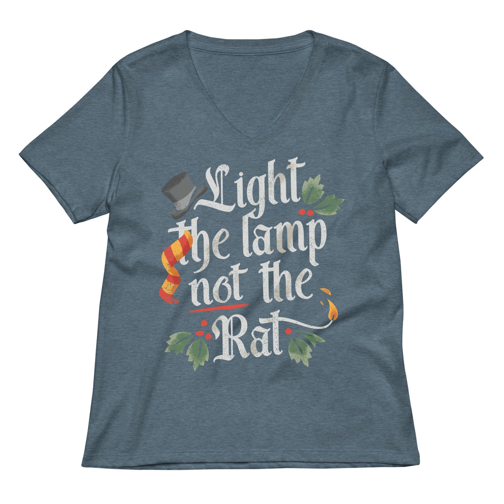 Light The Lamp Not The Rat Women's V-Neck Tee