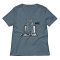 Mine Computer Cat Women's V-Neck Tee