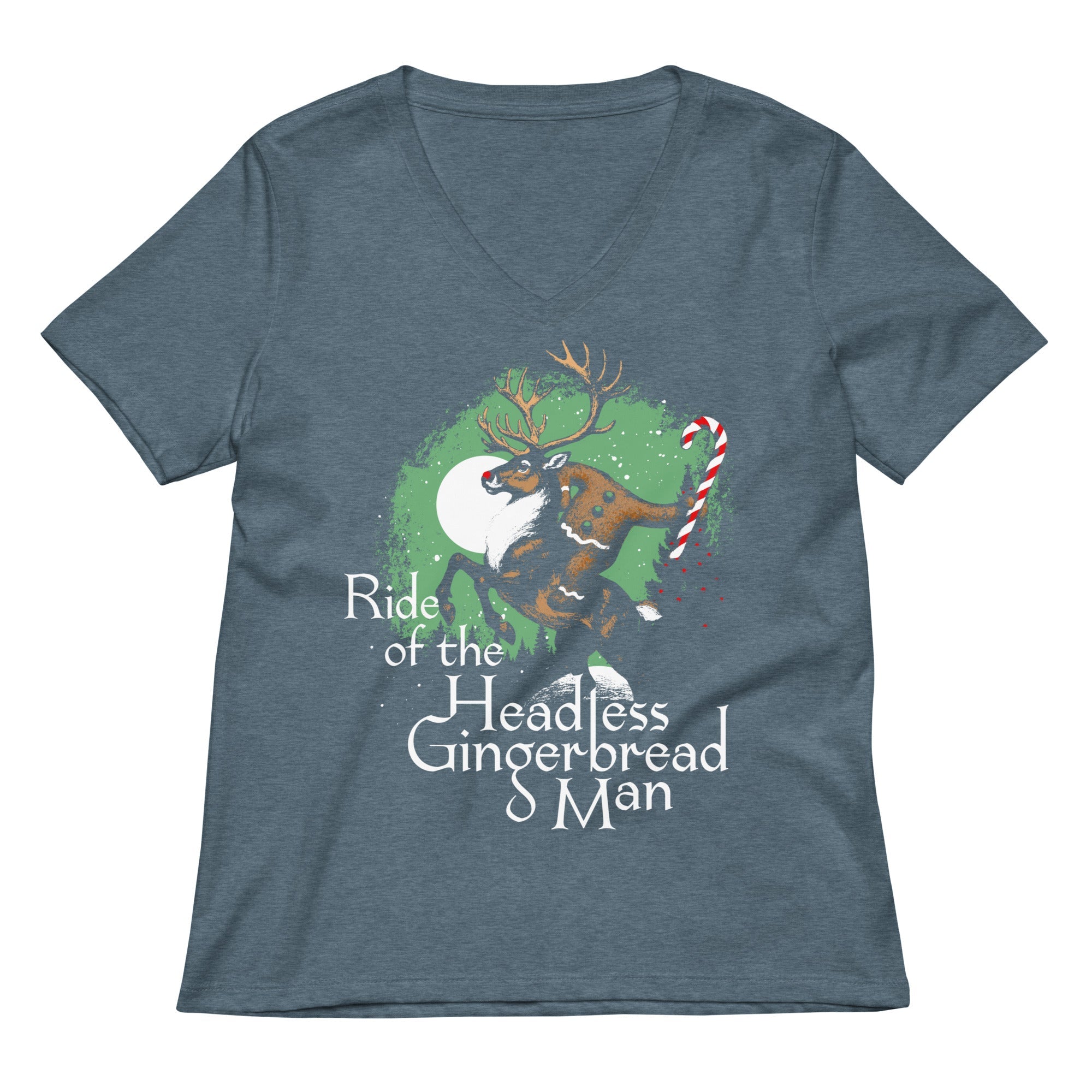 Ride Of The Headless Gingerbread Man Women's V-Neck Tee