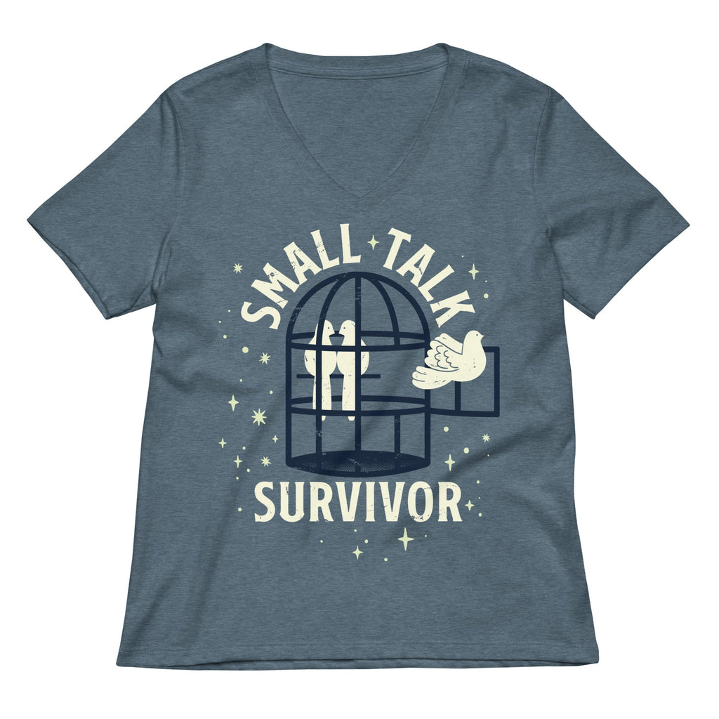 Small Talk Survivor Women's V-Neck Tee