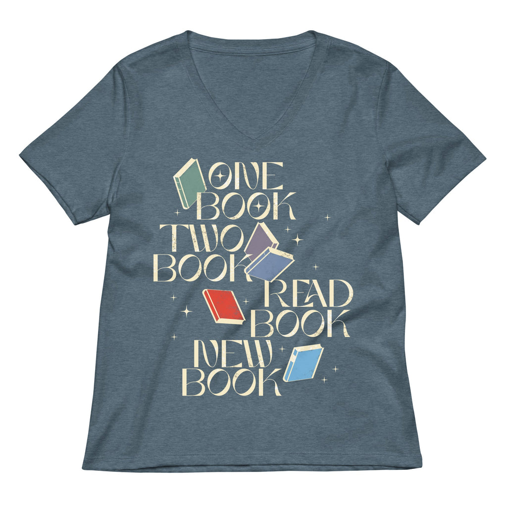 One Book Two Book Read Book New Book Women's V-Neck Tee