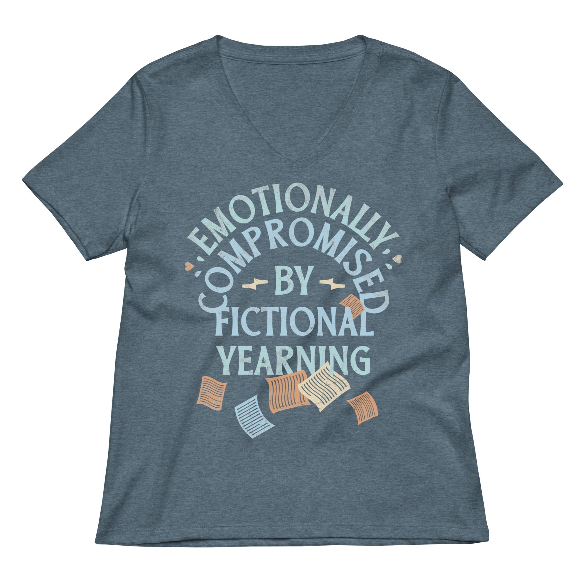 Emotionally Compromised By Fictional Yearning Women's V-Neck Tee