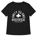 Amity Island Beach Rescue Women's V-Neck Tee