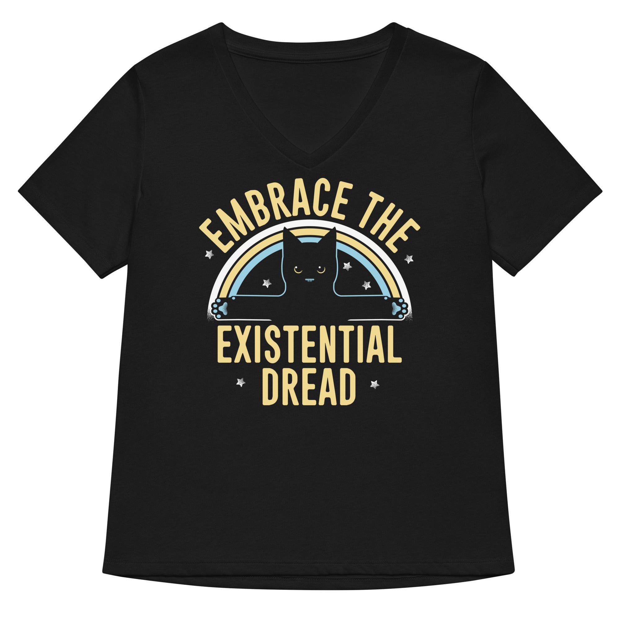 Embrace The Existential Dread Women's V-Neck Tee