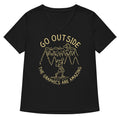 Go Outside The Graphics Are Amazing Women's V-Neck Tee