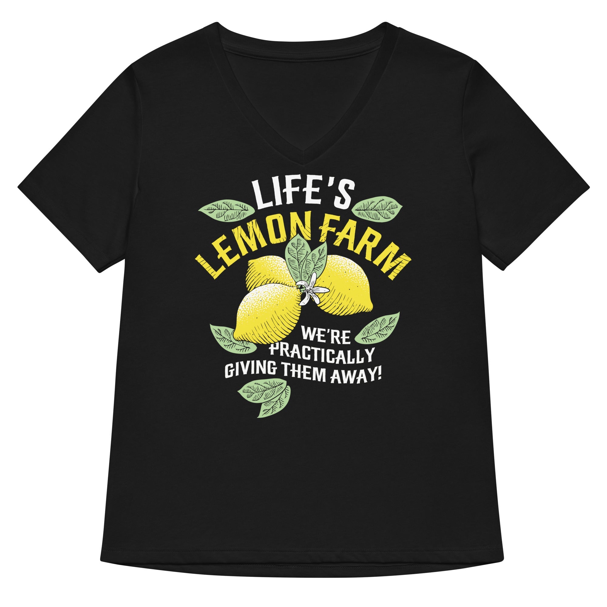 Life's Lemon Farm Women's V-Neck Tee